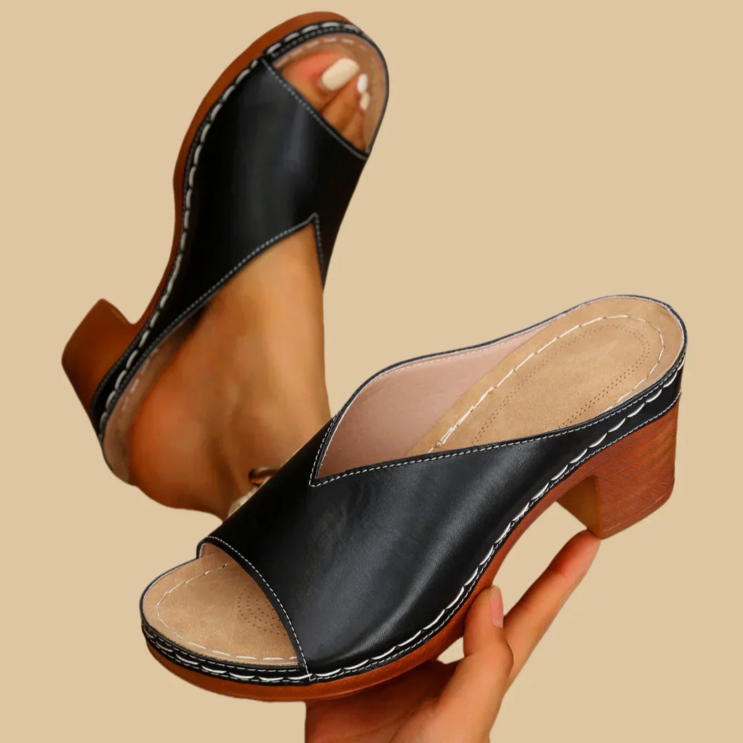Sorina Orthopedic Thick Heel Sandal