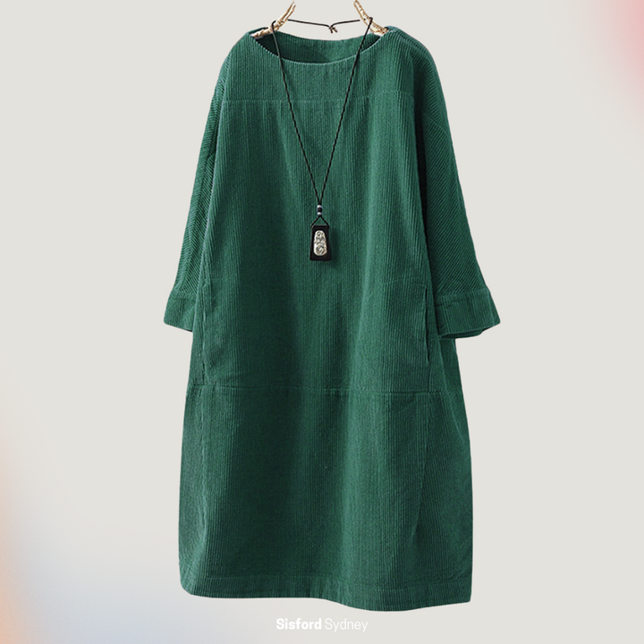 Amy Relaxed Corduroy Midi Dress