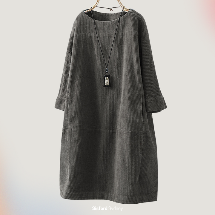 Amy Relaxed Corduroy Midi Dress