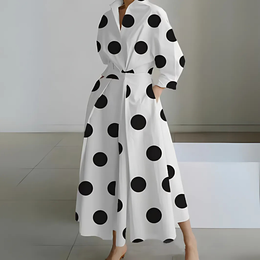 Brooke Lapel Wrap Maxi Dress