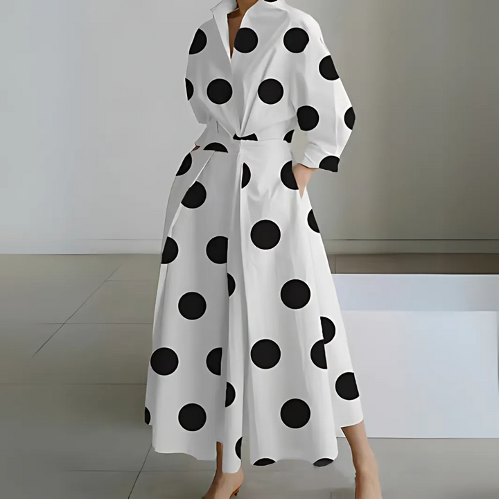 Brooke Lapel Wrap Maxi Dress