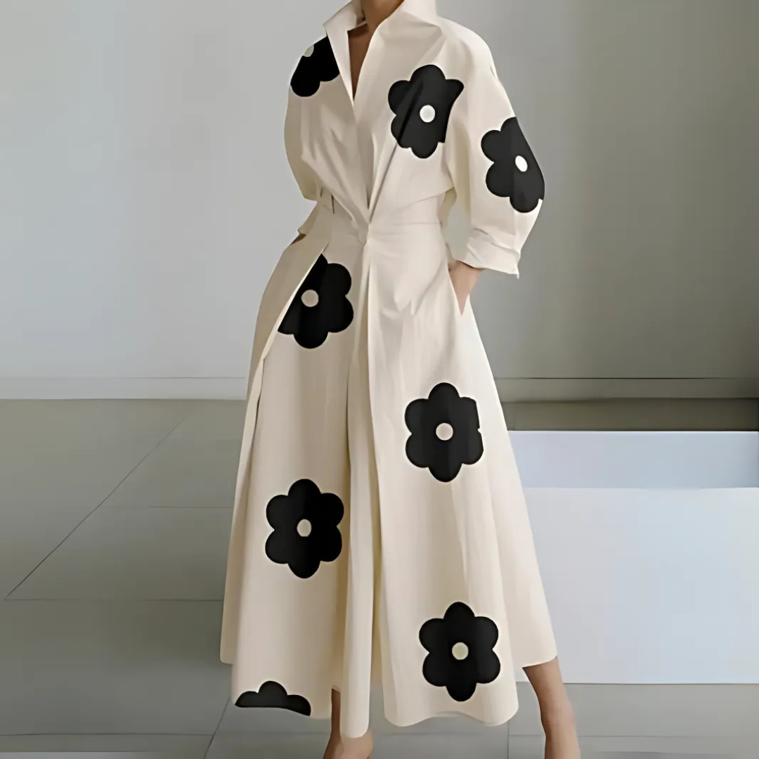 Brooke Lapel Wrap Maxi Dress