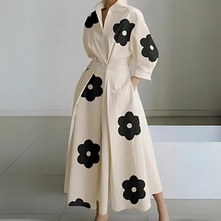 Brooke Lapel Wrap Maxi Dress