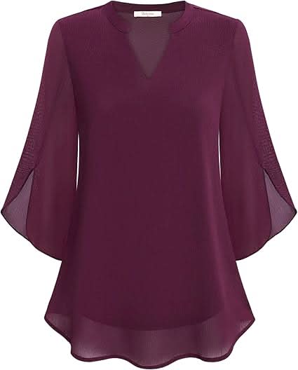 Celest Double Layers Chiffon Blouse