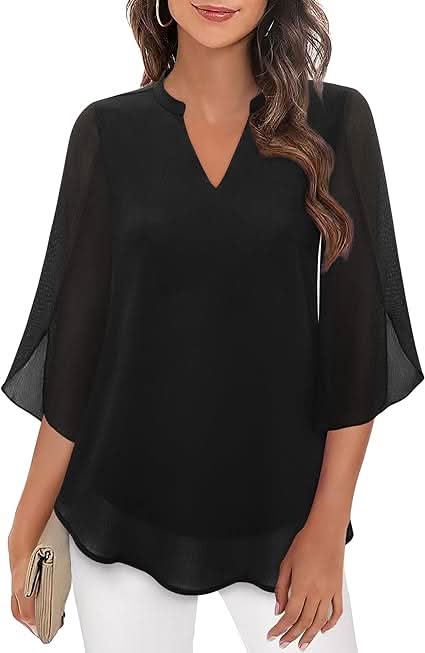 Celest Double Layers Chiffon Blouse