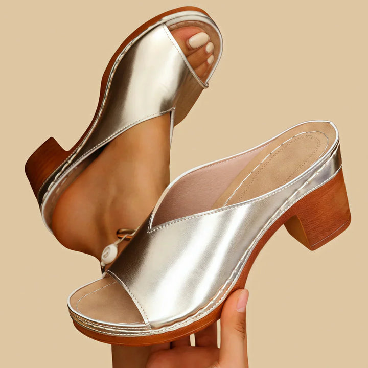 Sorina Orthopedic Thick Heel Sandal