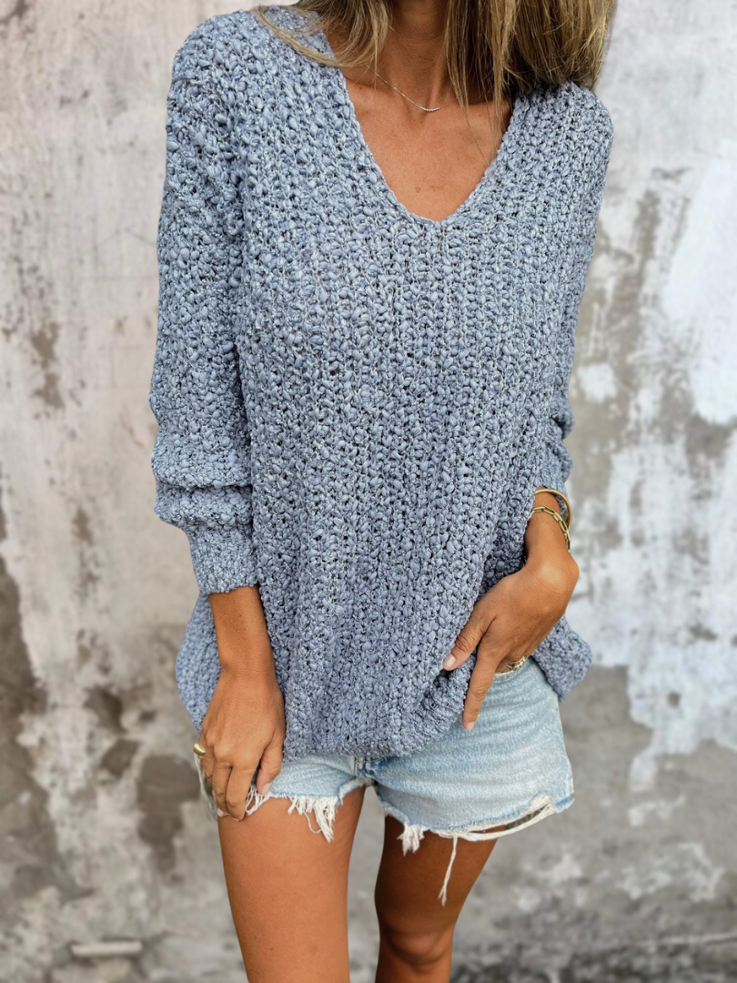 Amber Cozy Textured Knit Sweater