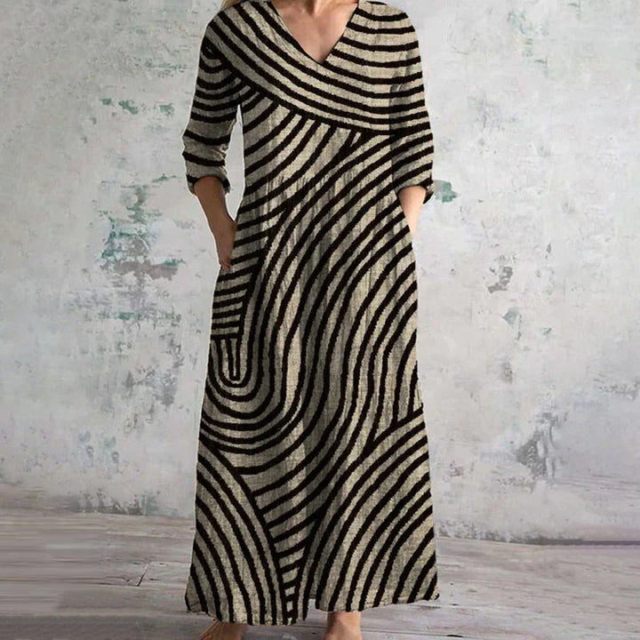 AYLA Vintage Striped Dress