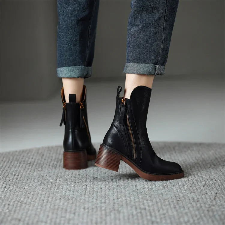 Margaret Elegant Leather Boots