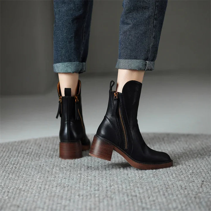 Margaret Elegant Leather Boots