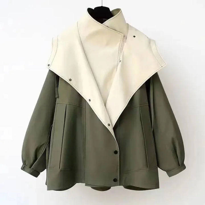 Xandra Trendy Hooded Windbreaker Coat