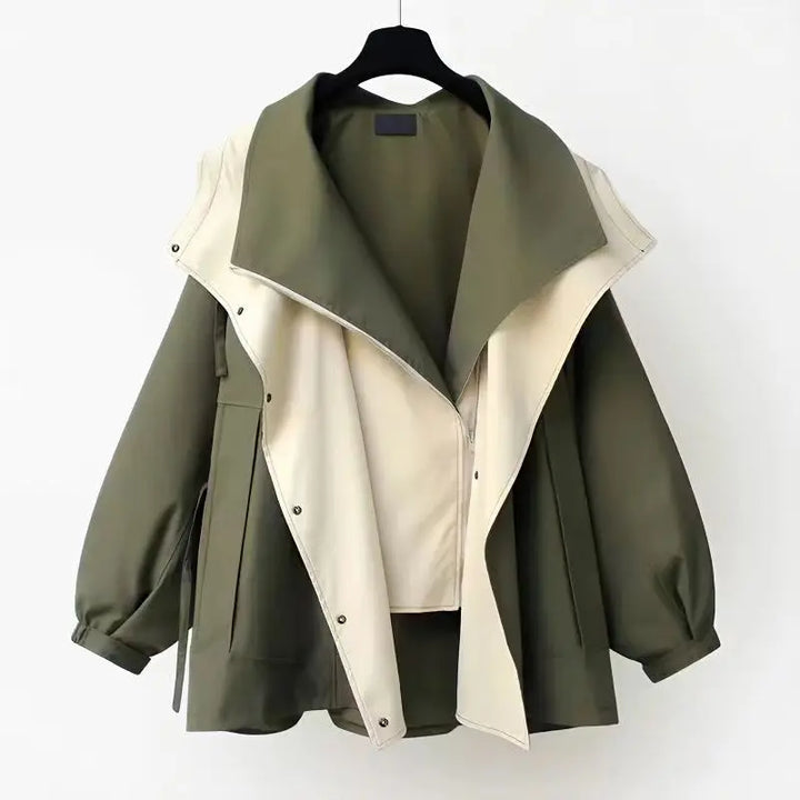 Xandra Trendy Hooded Windbreaker Coat