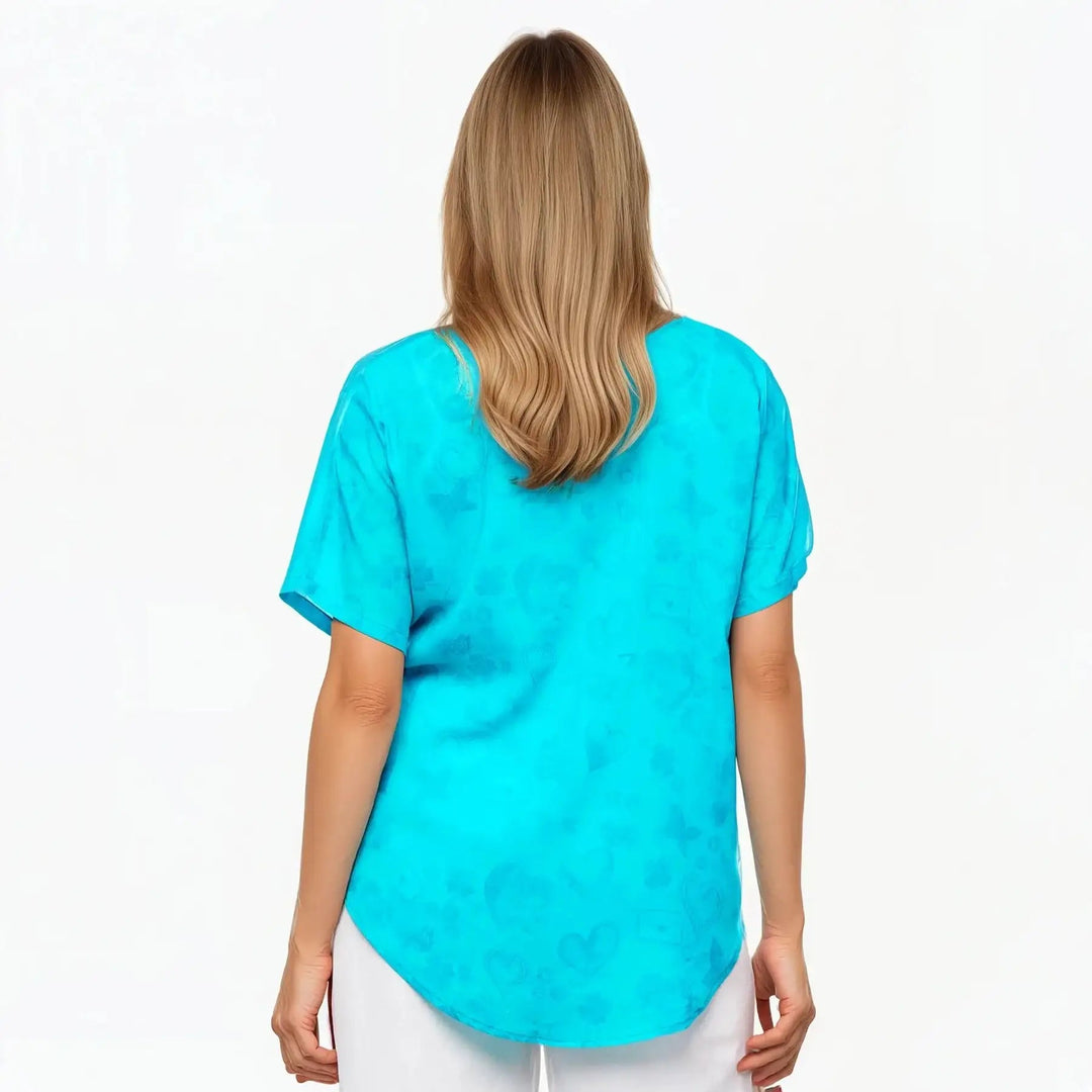 V-Neck T-Shirt (Love Aqua)