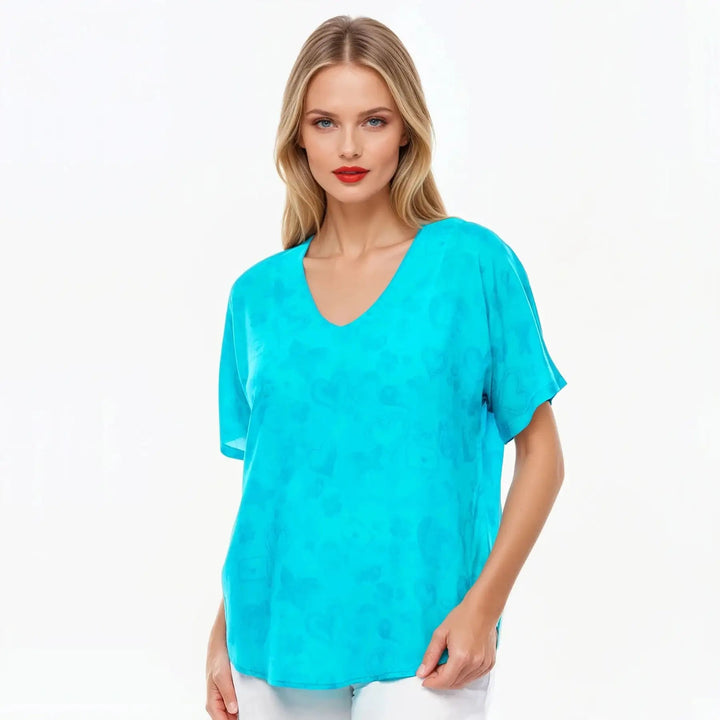 V-Neck T-Shirt (Love Aqua)