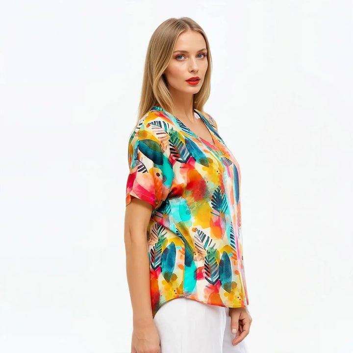 V-Neck T-Shirt (Tropicana)