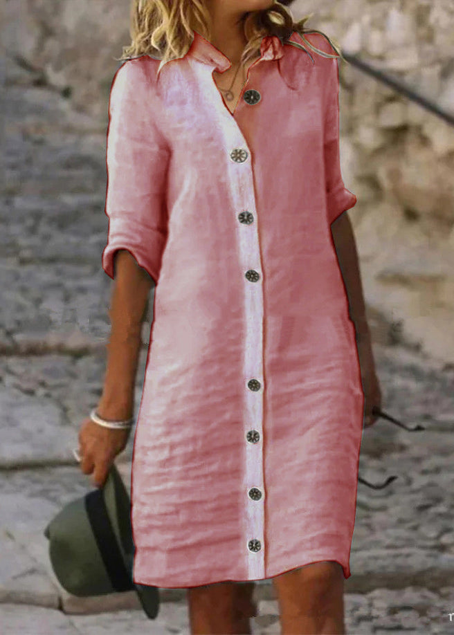Women's Shirt Dress Button Front | Half Sleeve