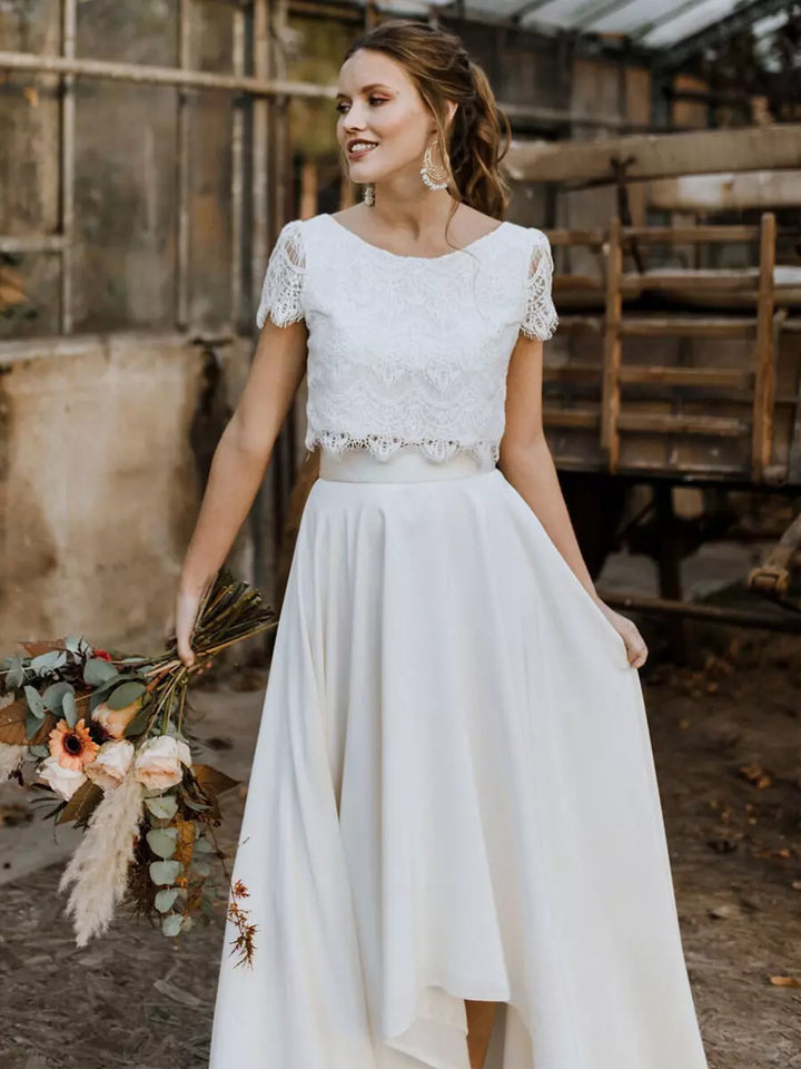 Women’s Wedding Dress Lace Top & Maxi Skirt | Bridal Gown