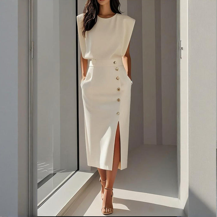 Women's Wedding Guest Dress Slit | Midi