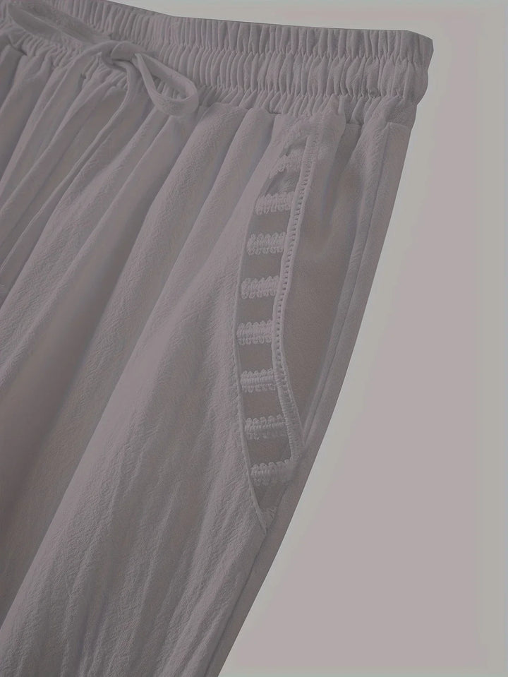 Tracey Contrast Trim Cropped Pants