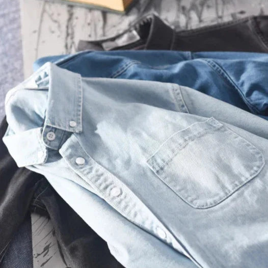 Men's Premium Denim Button Up