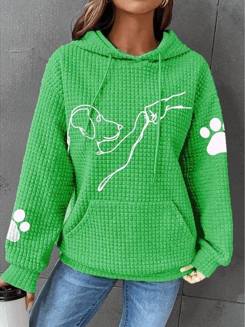 Betsy Paw Print Waffle Hoodie